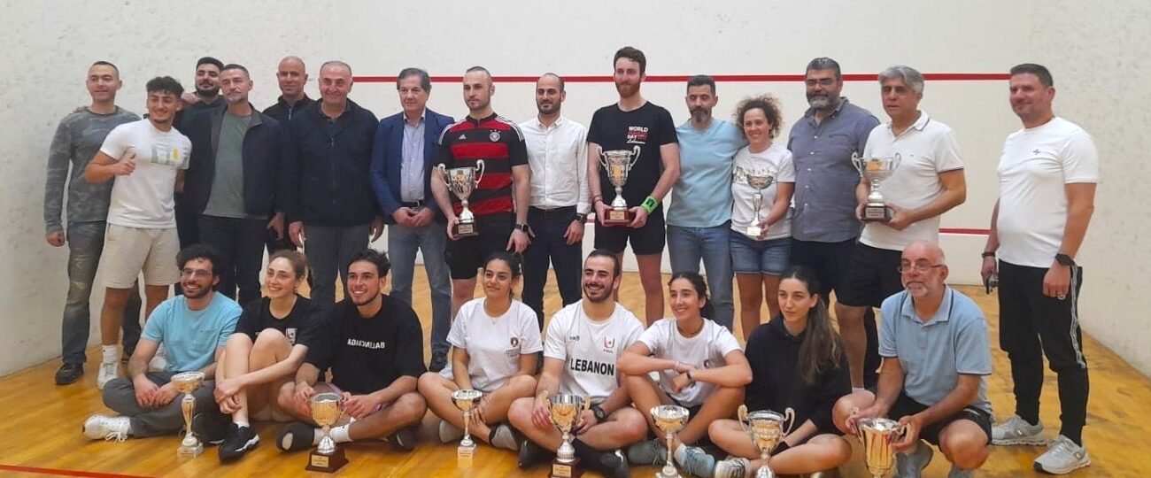 كرم والحاج ونصّار وخوري  أبطال الدورة المفتوحة للسكواش في الجامعة الأميركية